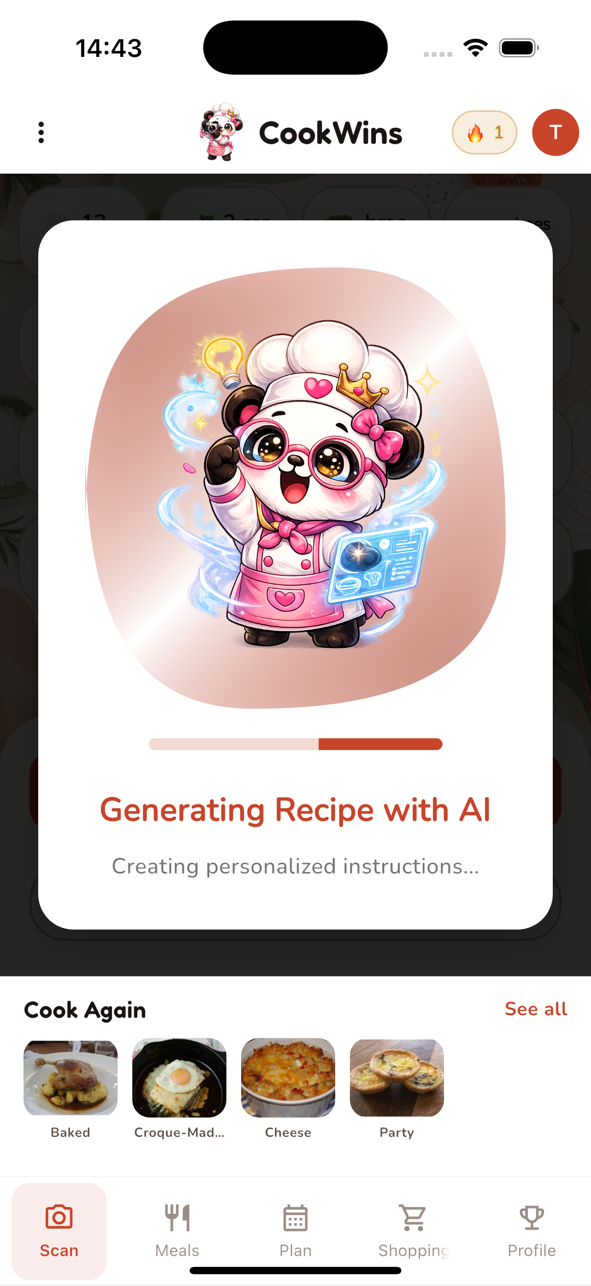 AI generating your recipe