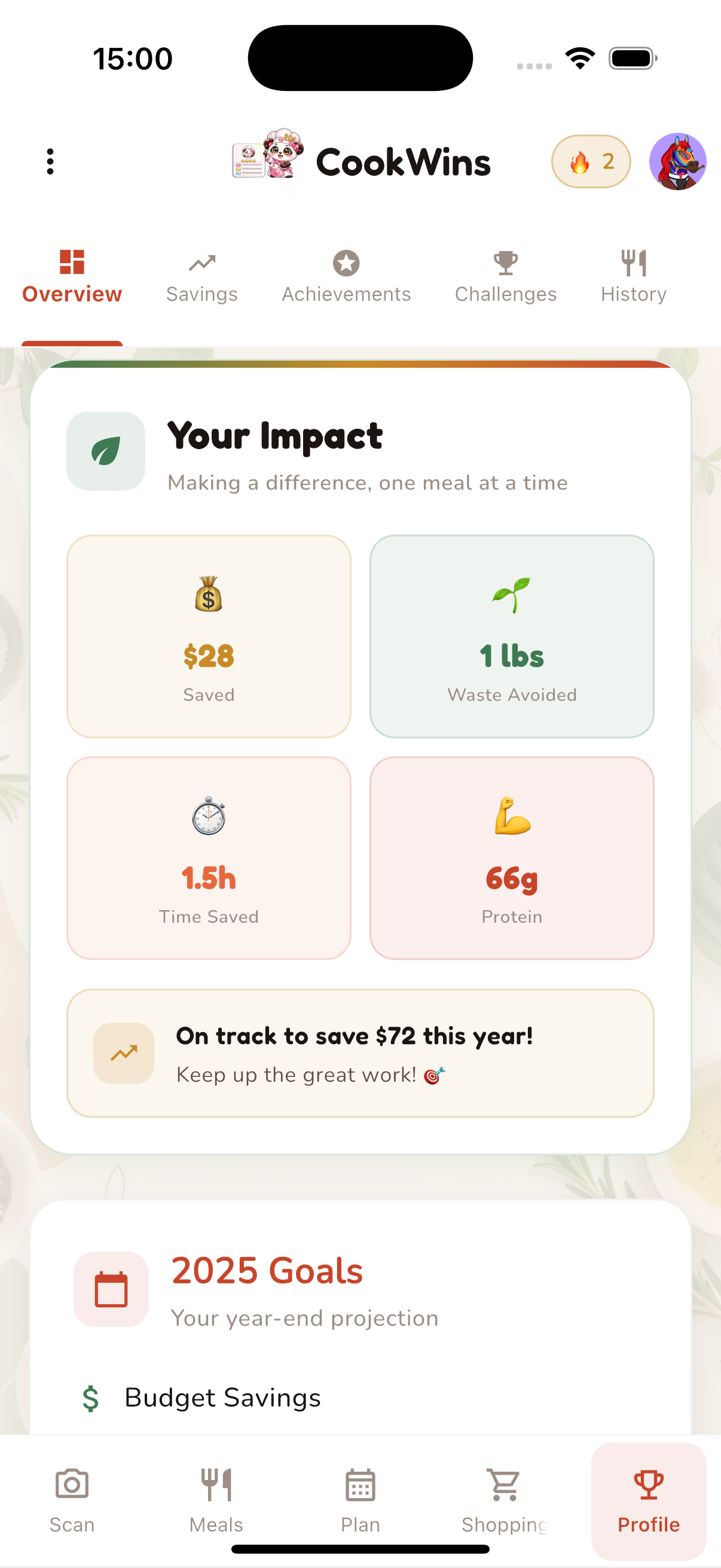 Track your savings and impact